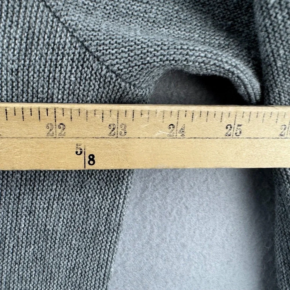 Vintage Izod Cardigan Sweater Mens Large Gray Acrylic Button Up 80s Made in USA